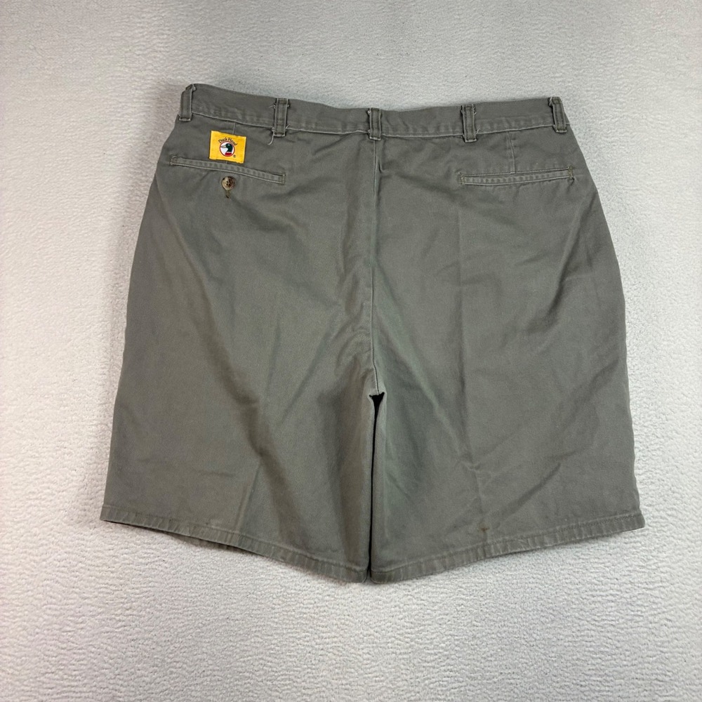 Vintage Duck Head Chino Shorts Men 38x9 Green Double Pleated Preppy Golf Cotton